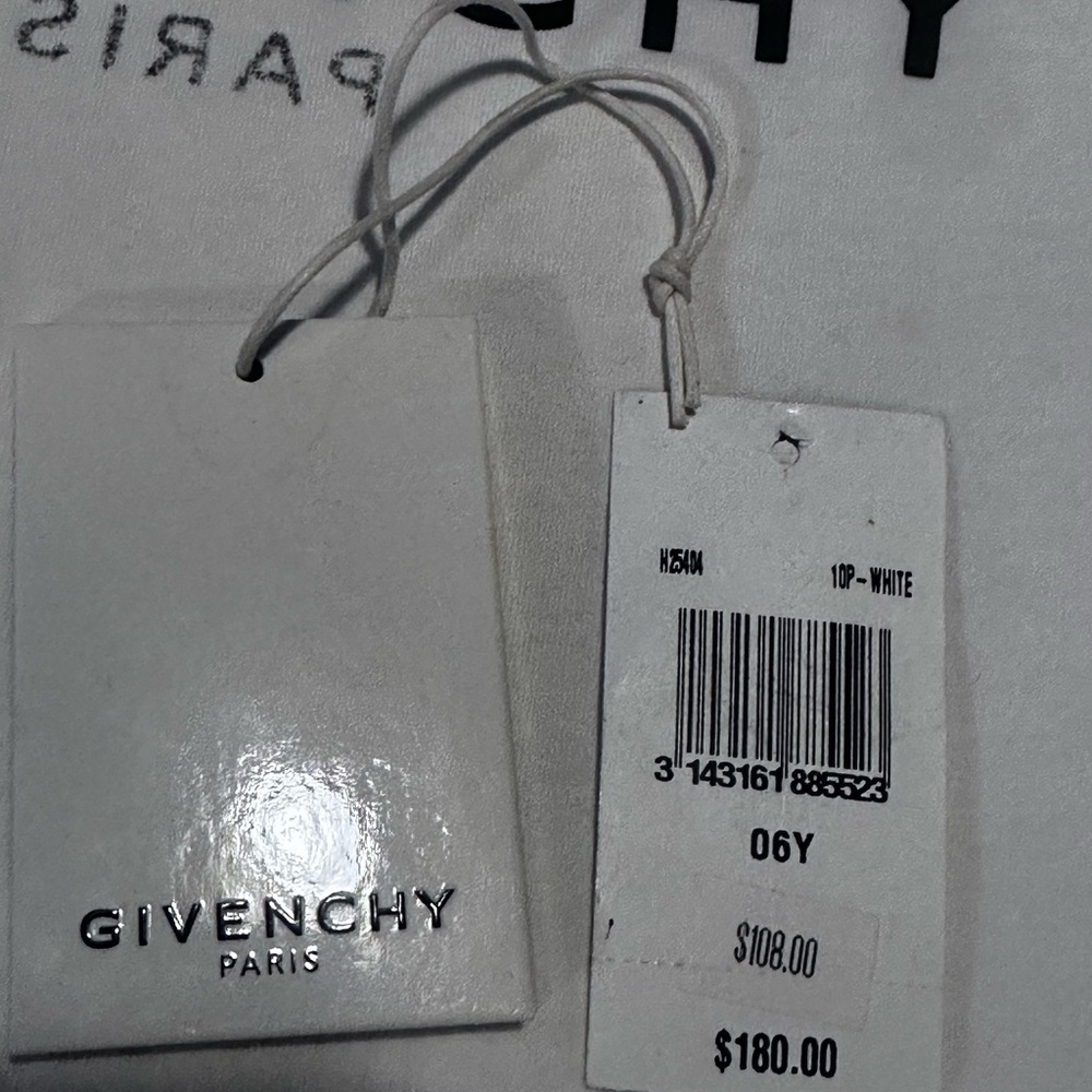 Givenchy White Tee with Black Logo - Picture 11 of 12